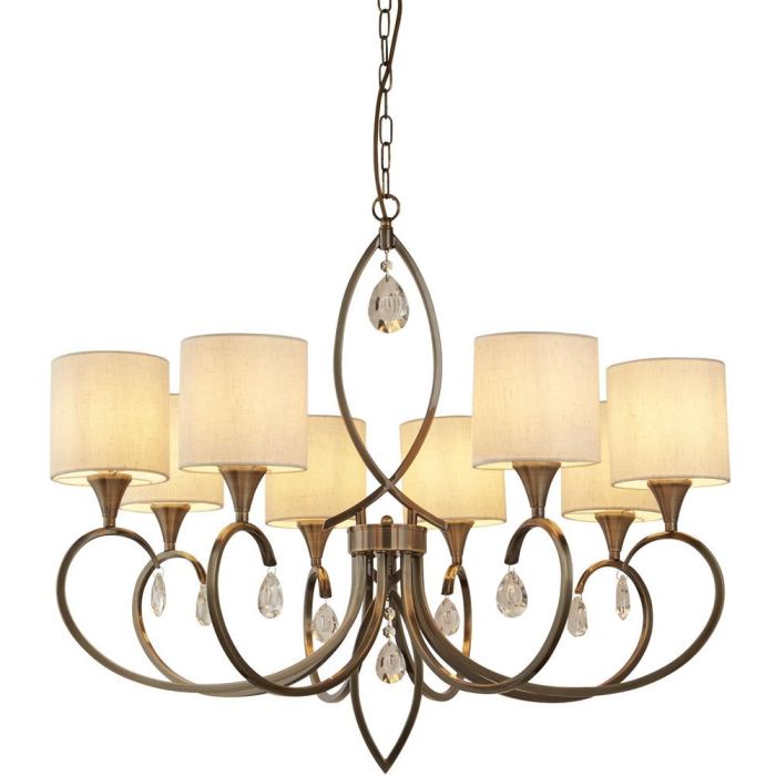 Searchlight Kroonluchter Alberto brons 77cm 5053423098272