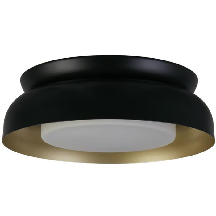 Searchlight Plafonniere Kendal zwart 37cm 5053423274355