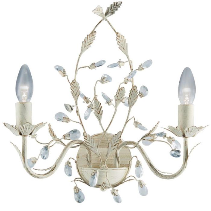 Searchlight Wandlamp Almandite creme 37cm 5013874337634