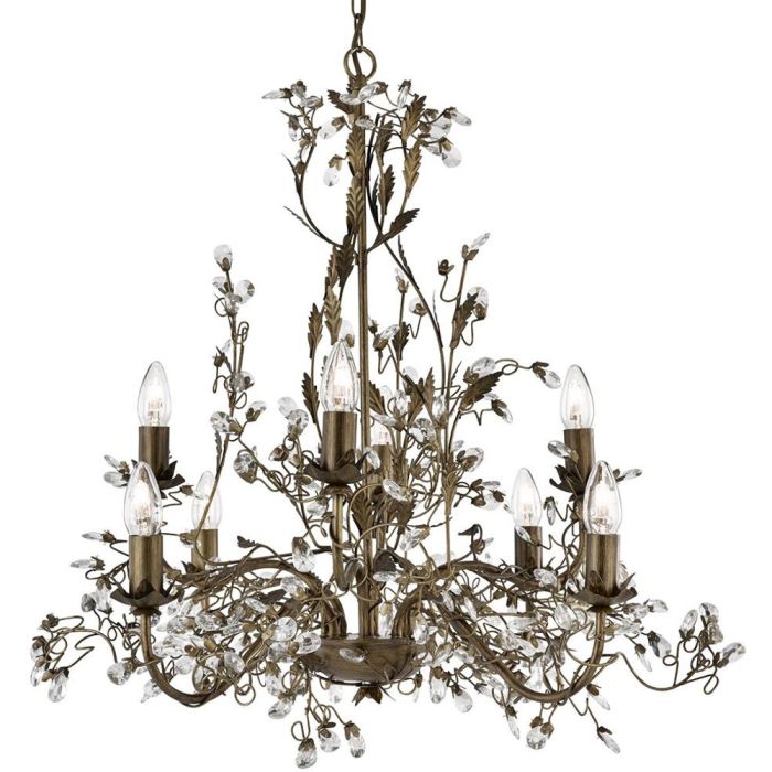 Searchlight Kroonluchter Almandite bruin 74cm 5053423021072