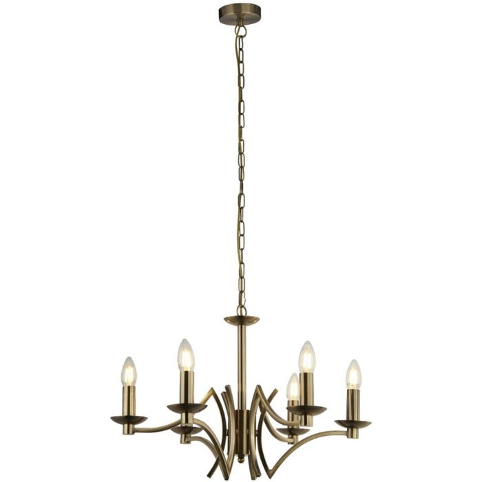 Searchlight Kroonluchter Ascot brons 56cm 5053423174204