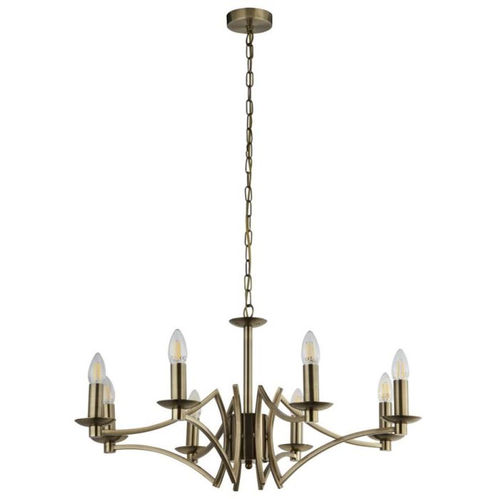 Searchlight Kroonluchter Ascot brons 72cm 5053423174181