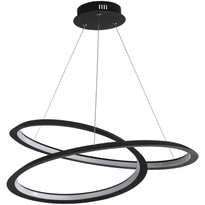 Searchlight Hanglamp Swirl zwart 60cm 5053423174402