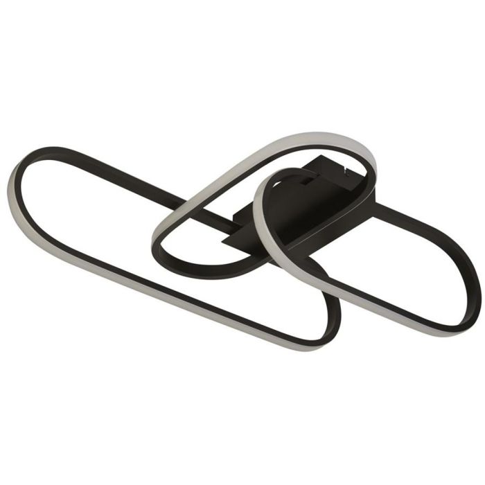 Searchlight Plafondlamp Clip zwart 65cm 5053423227405