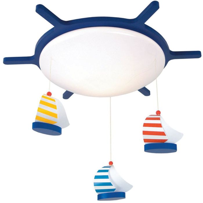 Niermann Standby Plafondlamp Zeilboten blauw 53cm 4036239006335