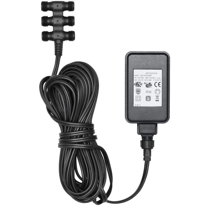 Konstsmide Transformator 12v zwart 10m 7318307446005