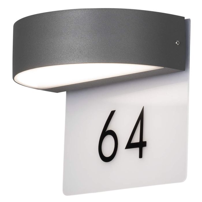 Konstsmide Huisnummerlamp Monza antraciet 21cm 7318307855371