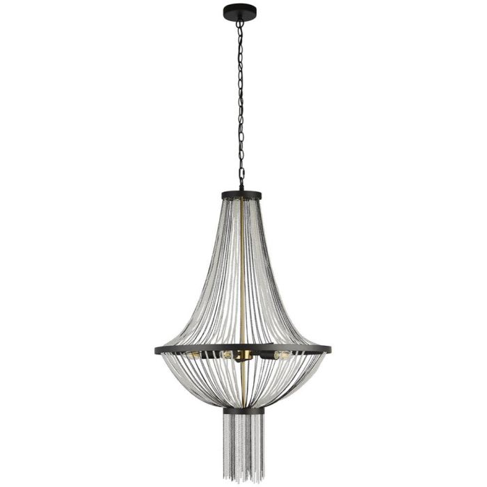 Searchlight Kroonluchter Baguette messing 60cm 5053423193090