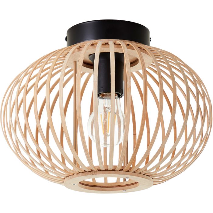 Brilliant Plafondlamp Enca bamboe 30cm 4004353428456