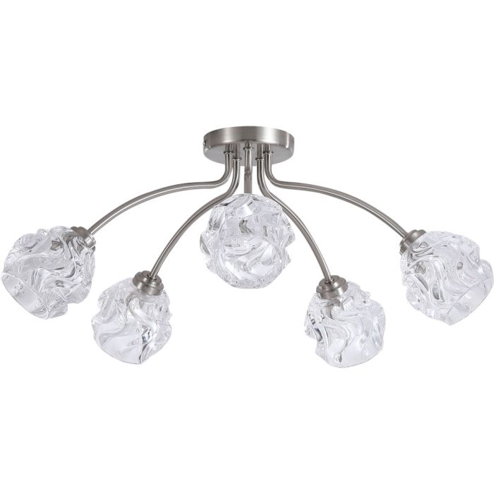 Searchlight Plafondlamp Astral staal 60cm 5053423304076