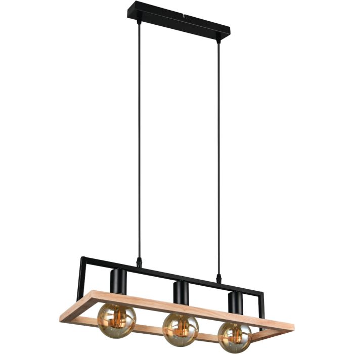 Trio  Hanglamp Bano hout 58cm 4017807673364