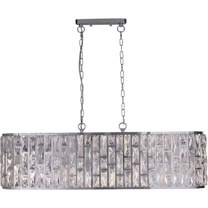 Searchlight Hanglamp Bijou chroom 100cm 5053423283067