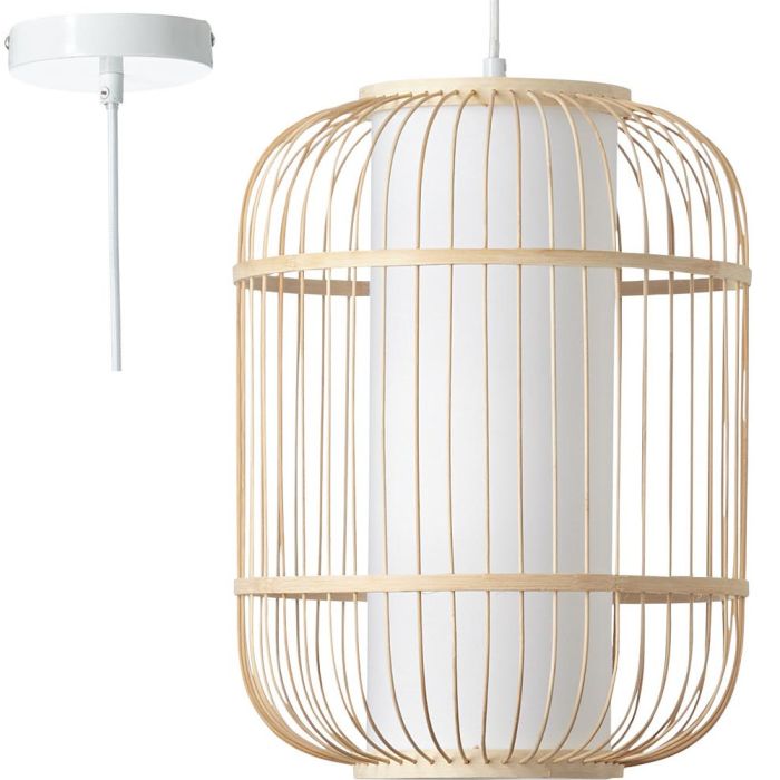 Brilliant Hanglamp Bones bamboe 30cm 4004353379178