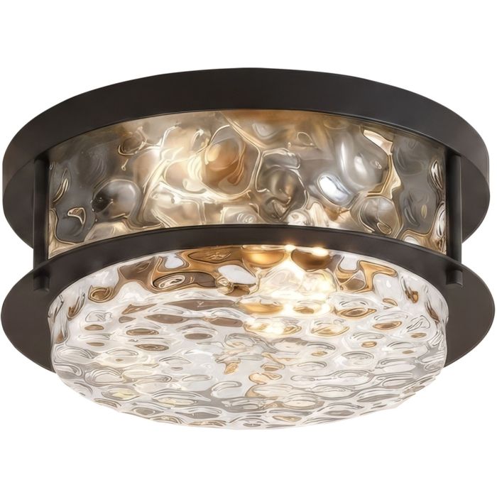 Searchlight Plafonniere Bullseye zwart 35cm 5053423331454