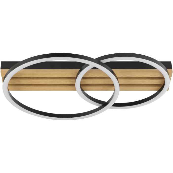 Brilliant Plafondlamp Calma hout 54cm 4004353463075