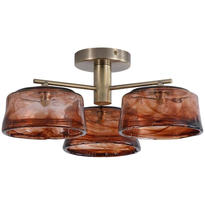 Searchlight Plafondlamp Charlie bruin 46cm 5053423327969