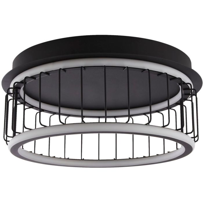 Searchlight Plafondlamp Circolo zwart 40cm 5053423227283