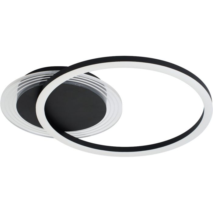 Searchlight Plafonniere Contour zwart 40cm 5053423298757