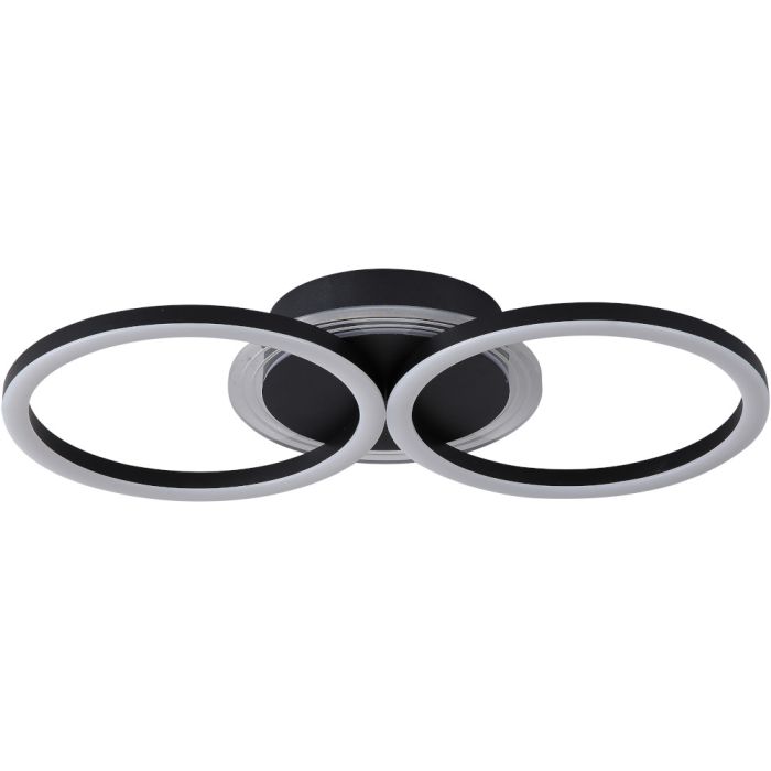 Searchlight Plafonniere Contour zwart 46cm 5053423298764