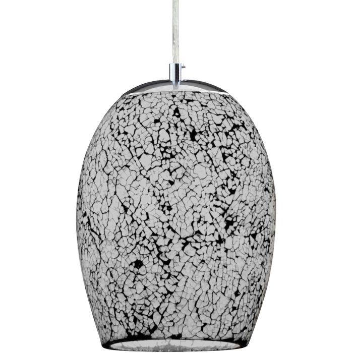 Searchlight Hanglamp Crackle wit 18cm 5013874360625