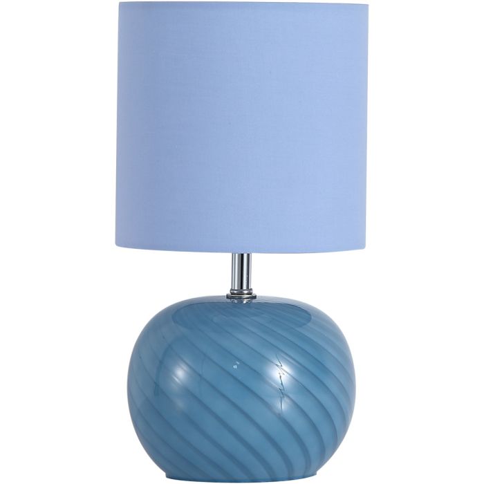 Searchlight Tafellamp Fete blauw 31cm 5053423301730
