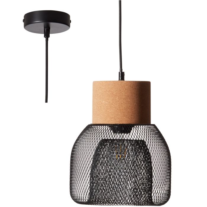 Brilliant Hanglamp Flaka zwart 22cm 4004353351594