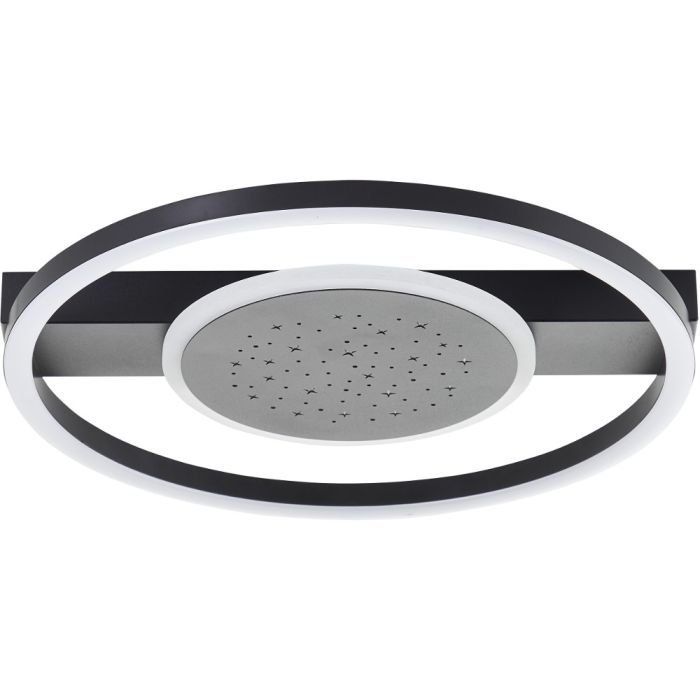 Brilliant Plafonniere Reno zwart 37cm 4004353428364