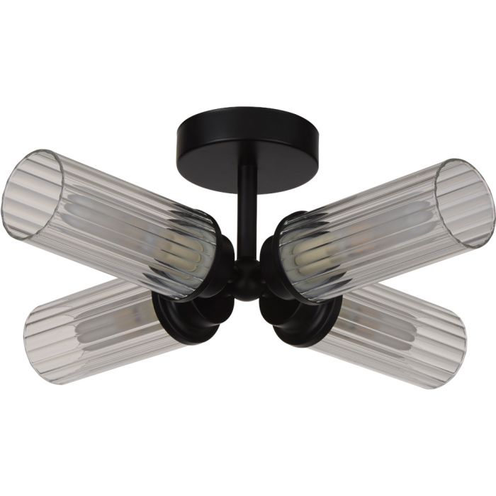 Searchlight Plafondlamp Imperial zwart 39cm 5053423299259