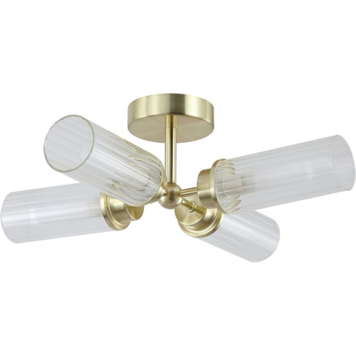 Searchlight Plafondlamp Imperial messing 39cm 5053423299266