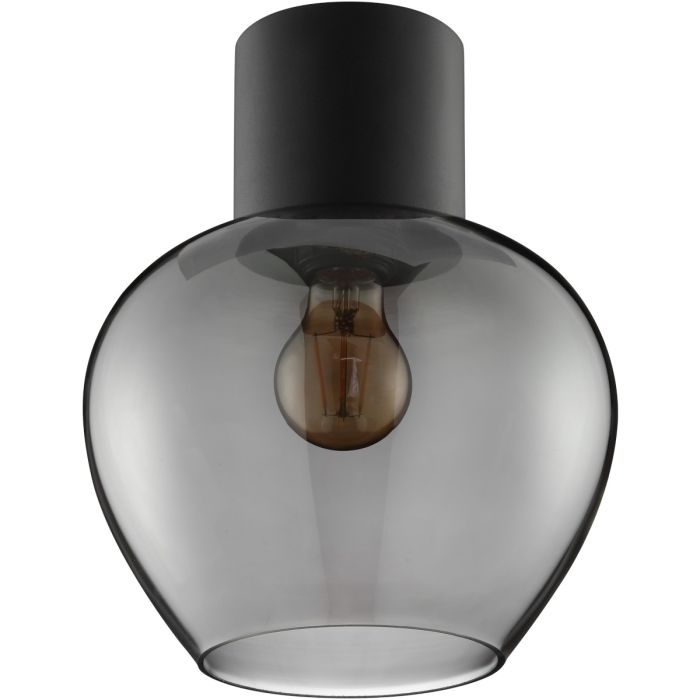 Brilliant Plafondlamp Ligari rookglas 23cm 4004353461279