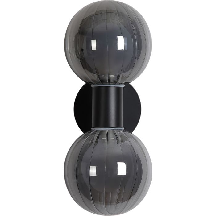 Searchlight Wandlamp Luminsphere zwart 28cm 5053423297415