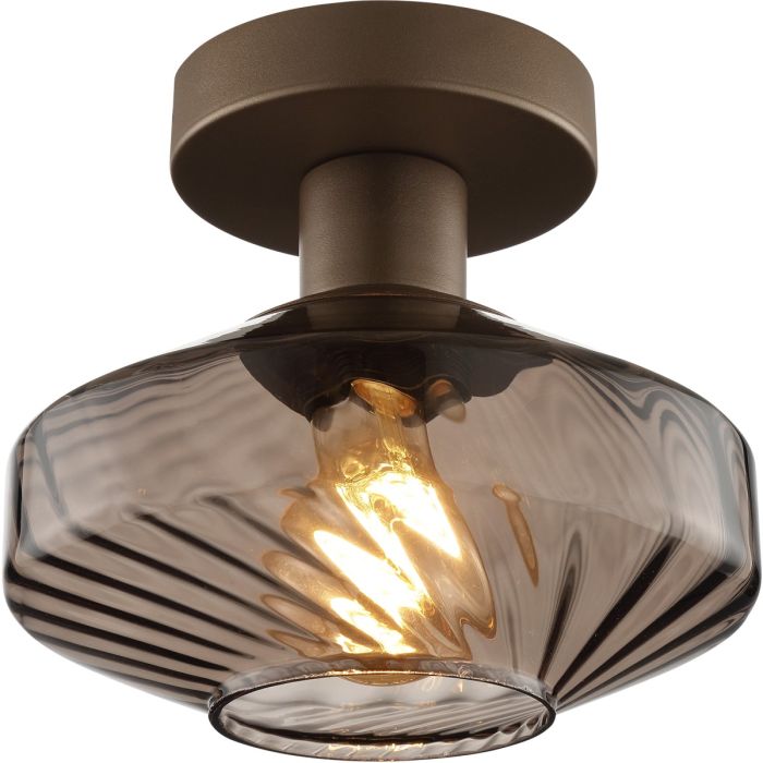 Brilliant Plafondlamp Lyn koffie 28cm 4004353477027
