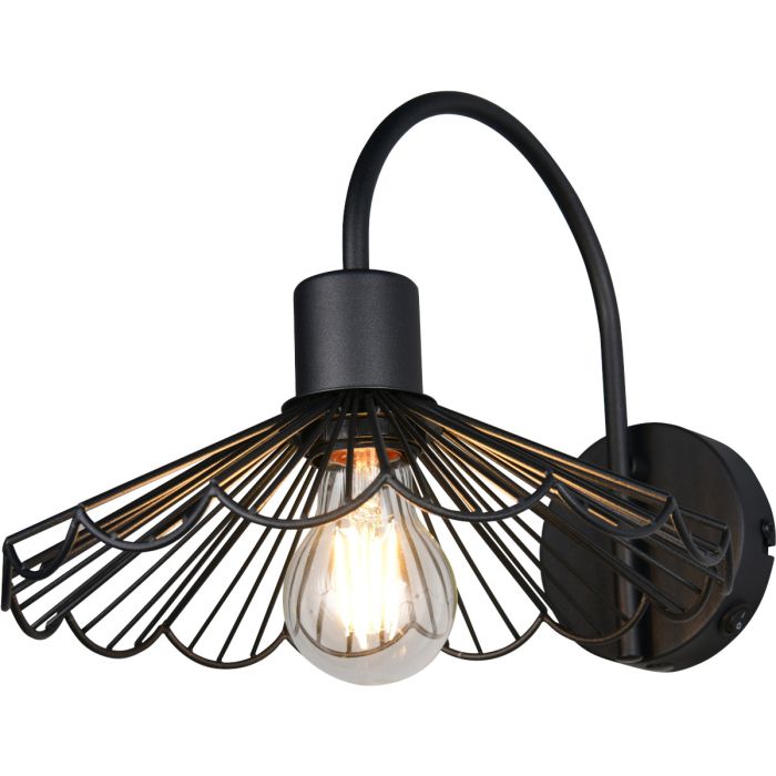 Trio  Wandlamp Margarita zwart 25cm 4017807661736