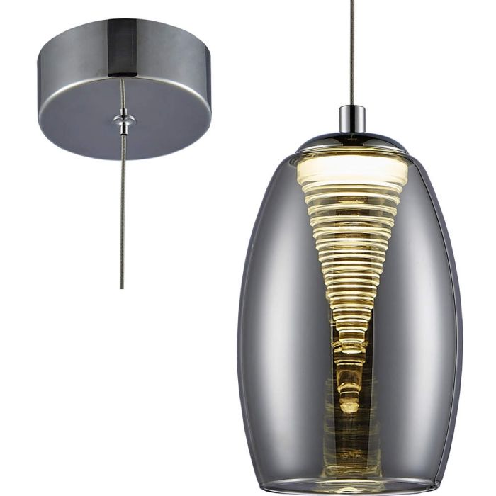 Brilliant Hanglamp Metropolis gerookt 12cm 4004353284502