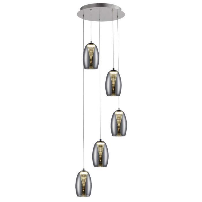 Brilliant Hanglamp Metropolis gerookt 33cm 4004353284540