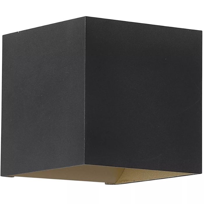 Searchlight Wandlamp Newton zwart/goud 10cm 5053423285092