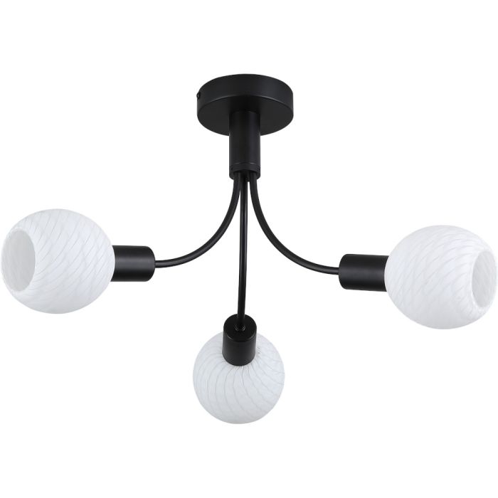 Searchlight Plafondlamp Nova zwart 52cm 5053423301297