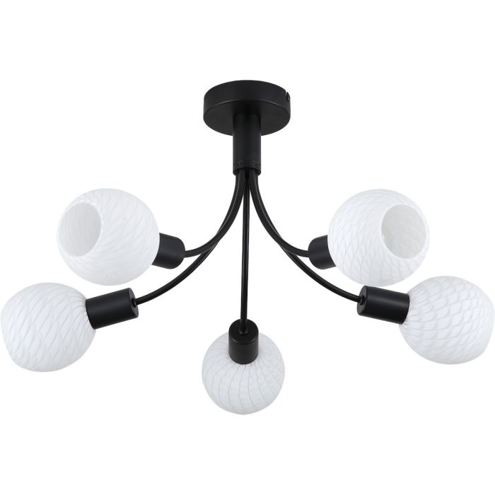 Searchlight Plafondlamp Nova zwart 56cm 5053423301785