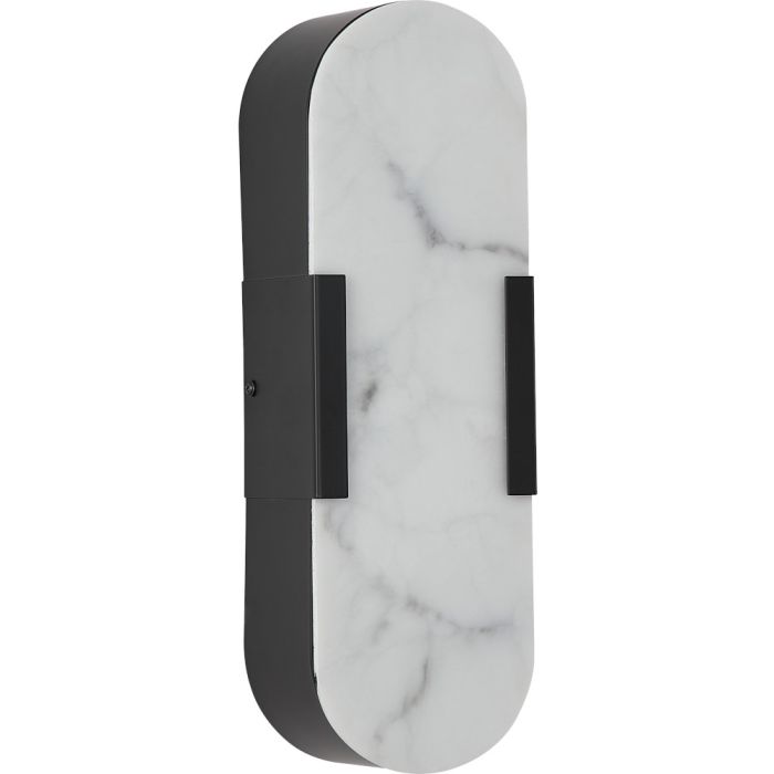 Searchlight Wandlamp Opaline zwart 35cm 5053423300740