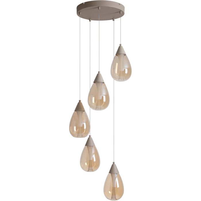 Searchlight Hanglamp Pear zand 46cm 5053423325682