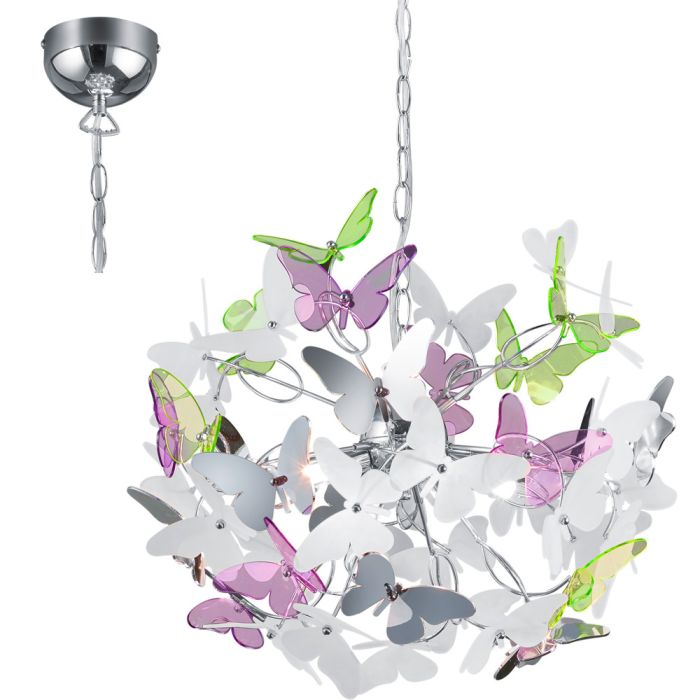 Trio  Hanglamp Butterfly acryl 50cm 4017807380316