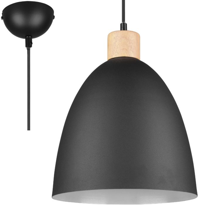 Trio  Hanglamp Jagger zwart 25cm 4017807503180