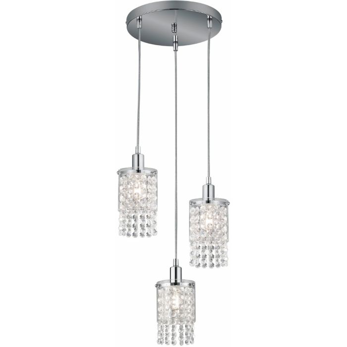 Trio  Hanglamp Posh kristal 30cm 4017807441512