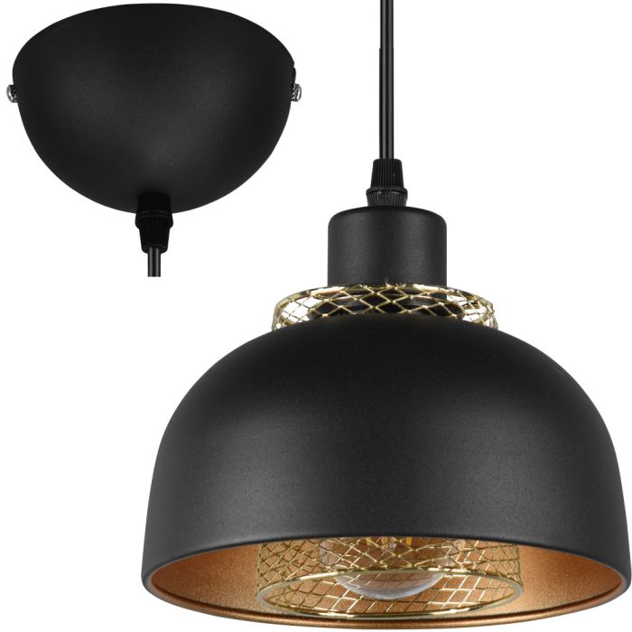 Trio  Hanglamp Punch zwart 18cm 4017807537406