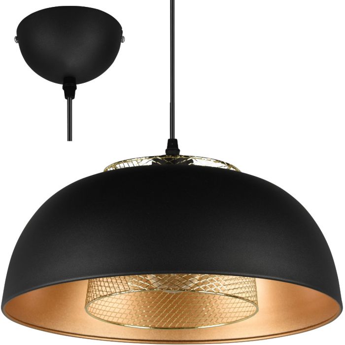 Trio  Hanglamp Punch zwart 35cm 4017807537505