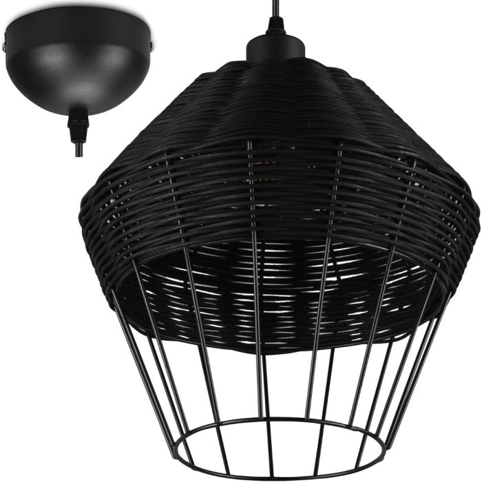 Trio  Hanglamp Bork zwart 30cm 4017807556803