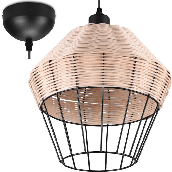 Trio  Hanglamp Bork rotan 30cm 4017807556780