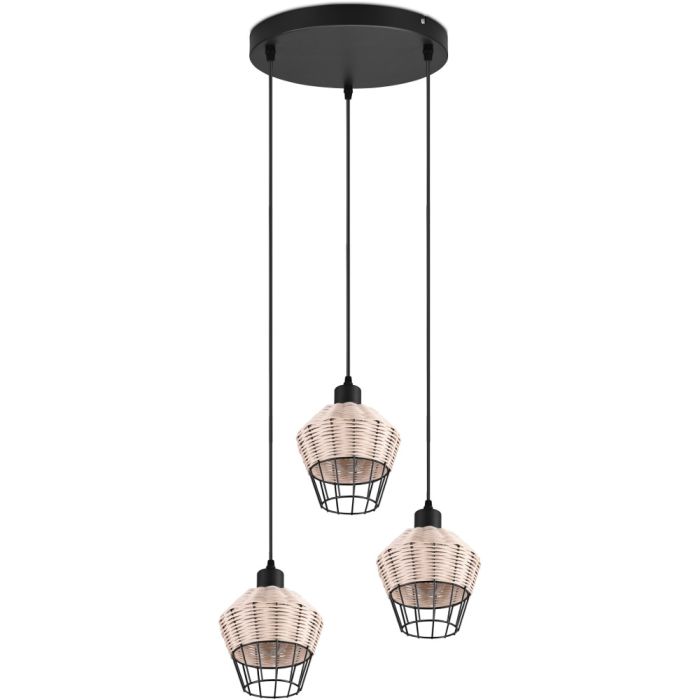 Trio  Hanglamp Bork rotan 41cm 4017807556131