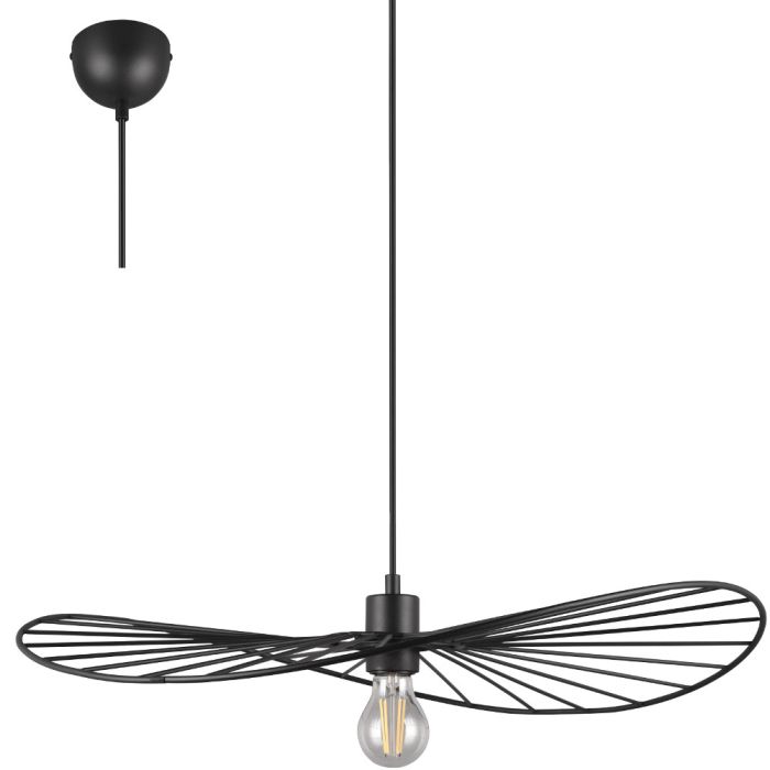 Trio  Hanglamp Chapeau zwart 60cm 4017807574081