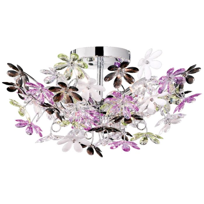 Trio  Plafondlamp Flower acrylglas 49cm 4017807233995